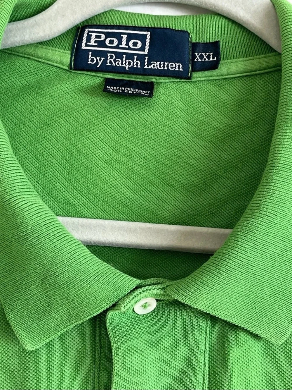 Polo by Ralph Lauren Vintage late 90s Y2K Men’s XXL Classic Lime Green Polo FLAW